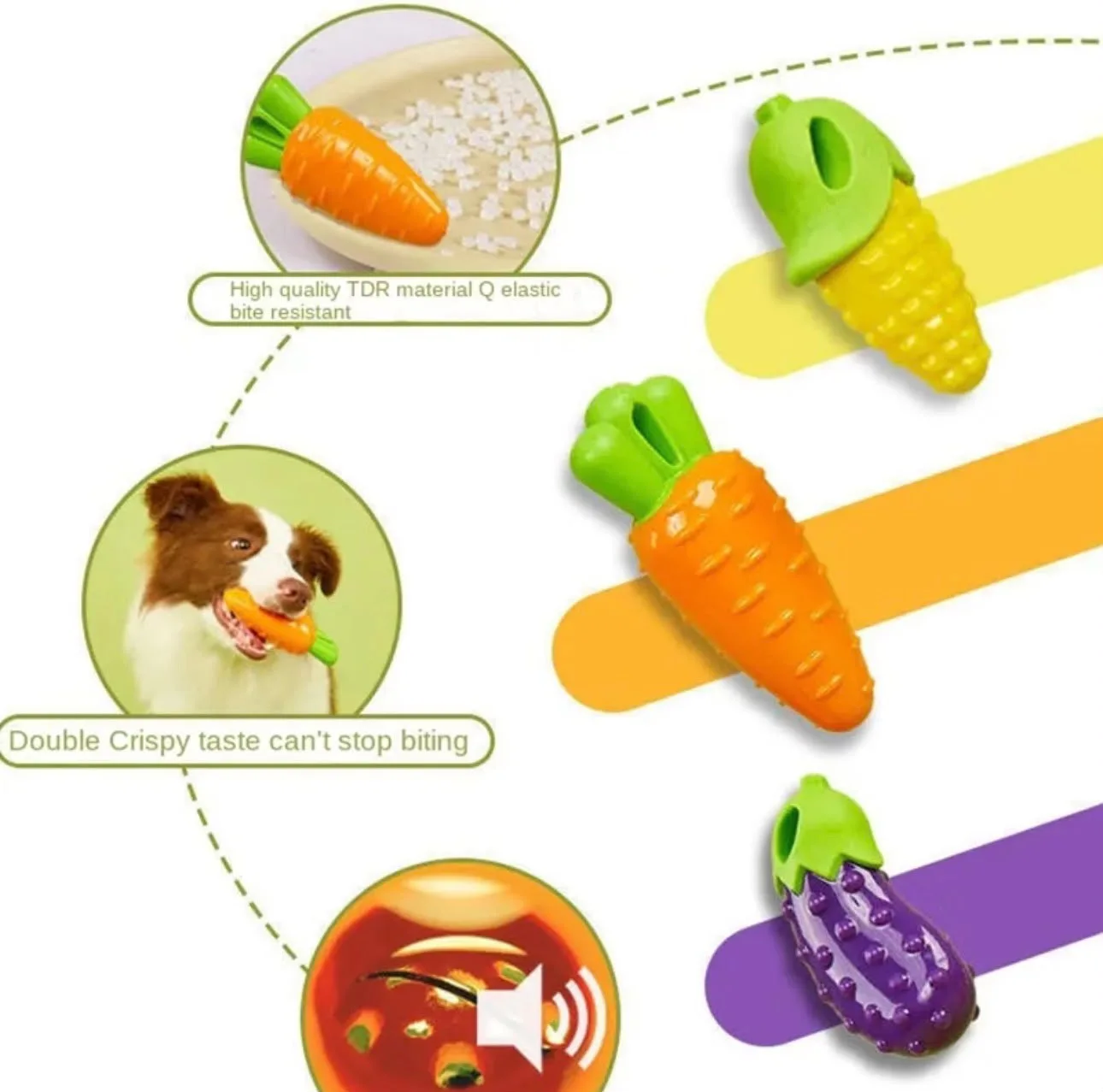 Kit de Legumes de brinquedo P/ cachorro