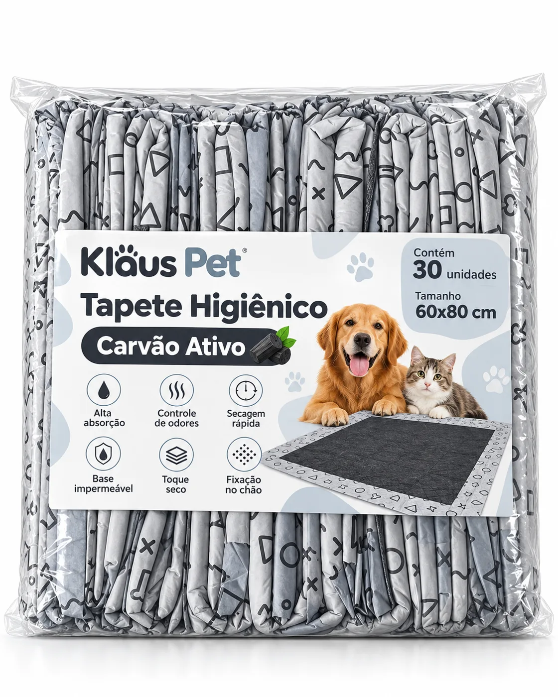 Tapete Higiênico Carvão ativo 60X80